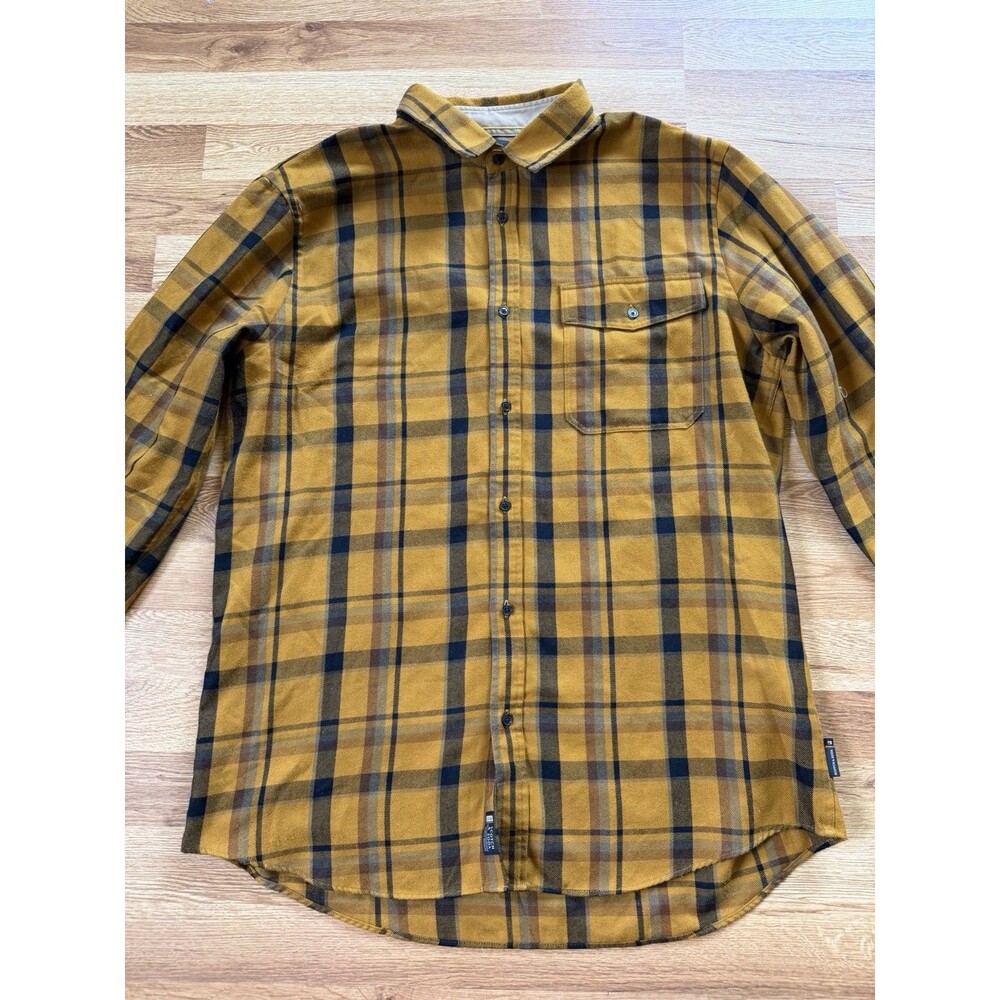 Scotch & Soda Checked Cotton Yellow Flannel Shirt Mens Size XL Altitude Attitude